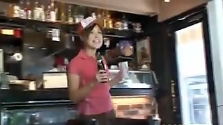 Young Japanese Waitress Secretly Wants Sex